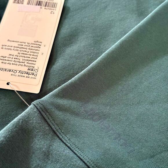 LULULEMON Perfectly Oversized Crew NWT 12 Green Jasper sweatshirt - Picture 9 of 12